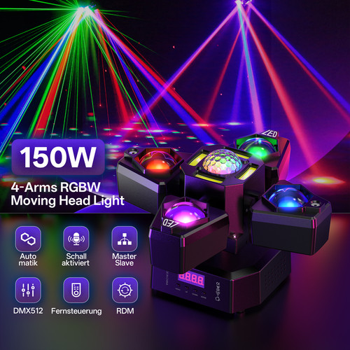 150w arms laser - moving, head