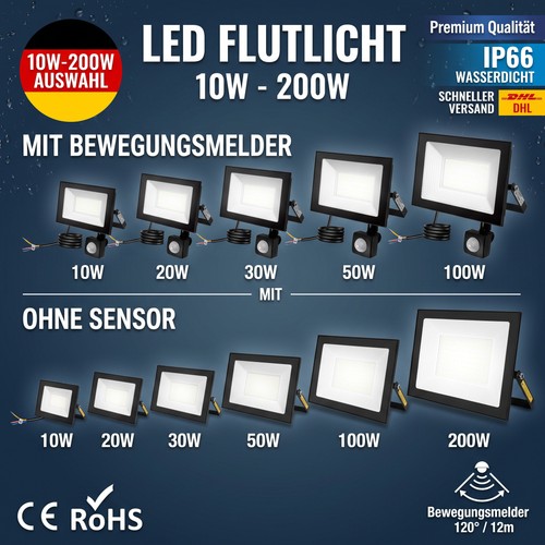 Led fluter mit bewegungsmelder - fluter,